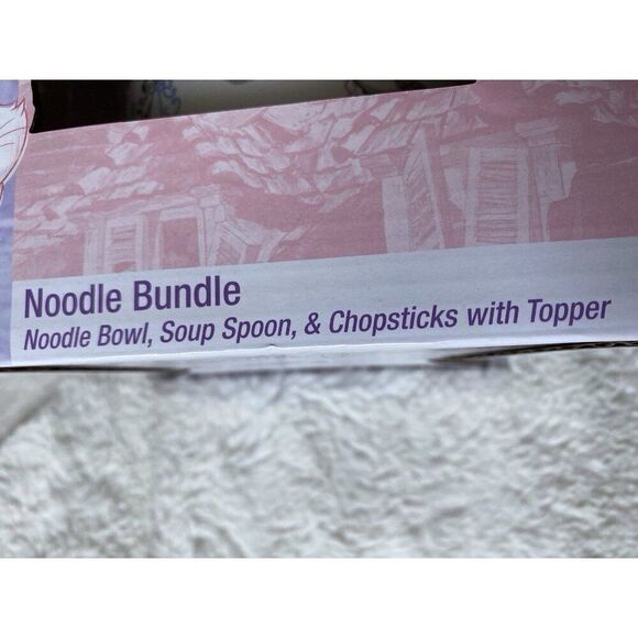 Disney The Aristocats Marie Ramen Noodle Bundle Bowl Spoon & Chopsticks W/Topper - Picture 10 of 16
